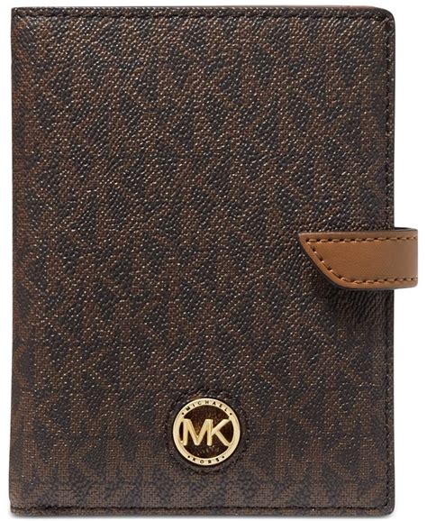 vintage michael kors brown leather wallet with passport sleeve|Michael Kors Womens Passport Wallet Brown .